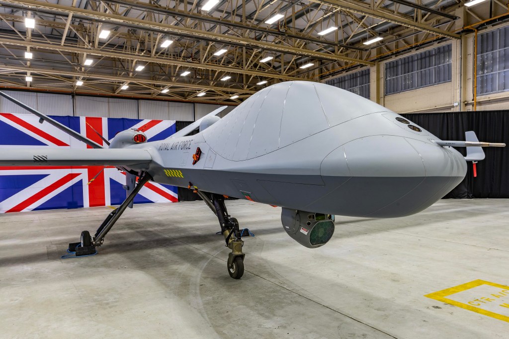 First Protector aircraft has arrived at RAF Waddington