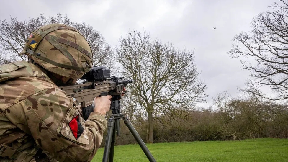Colchester based Paratroopers are the first to be issued the new AI technology to help soldiers shoot down drones